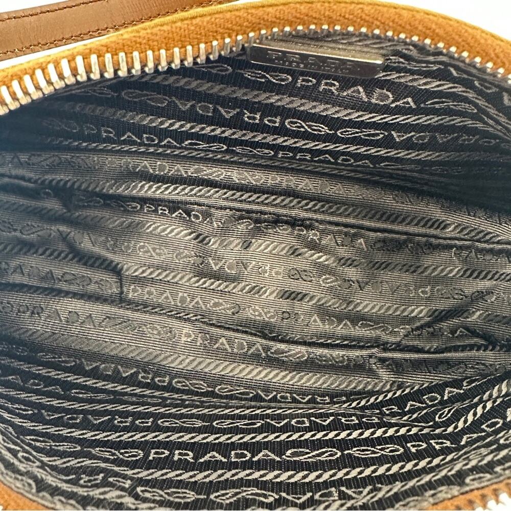 SALE!!!!!!Prada Vintage Mini Nylon Brown Logo Shoulder Bag - Picture 13 of 13
